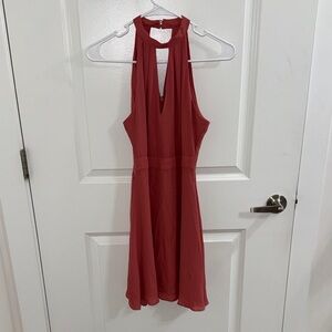 Elegant Pink Sleeveless Dress